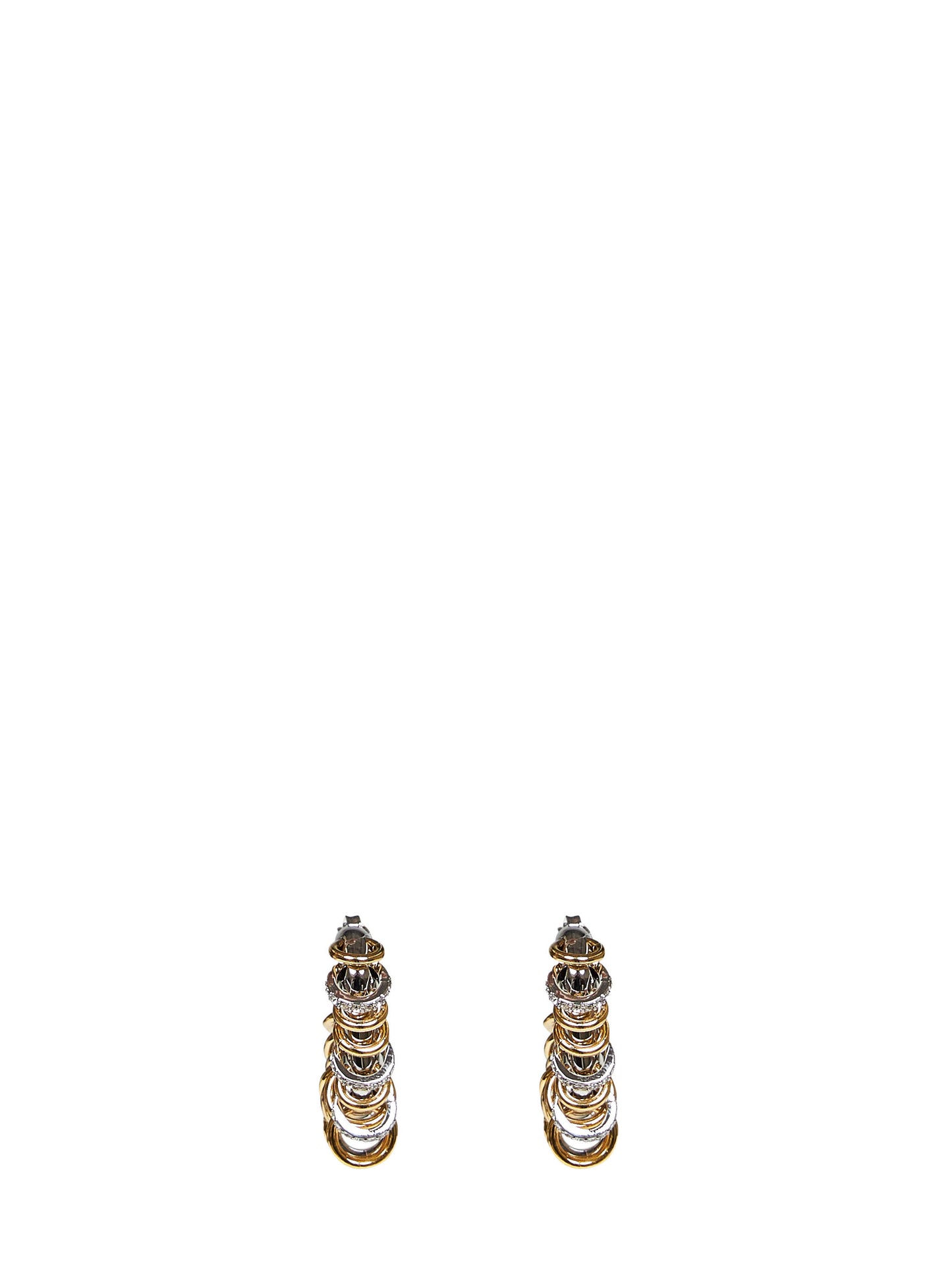 Silver and gold Small Punk XL Link earrings