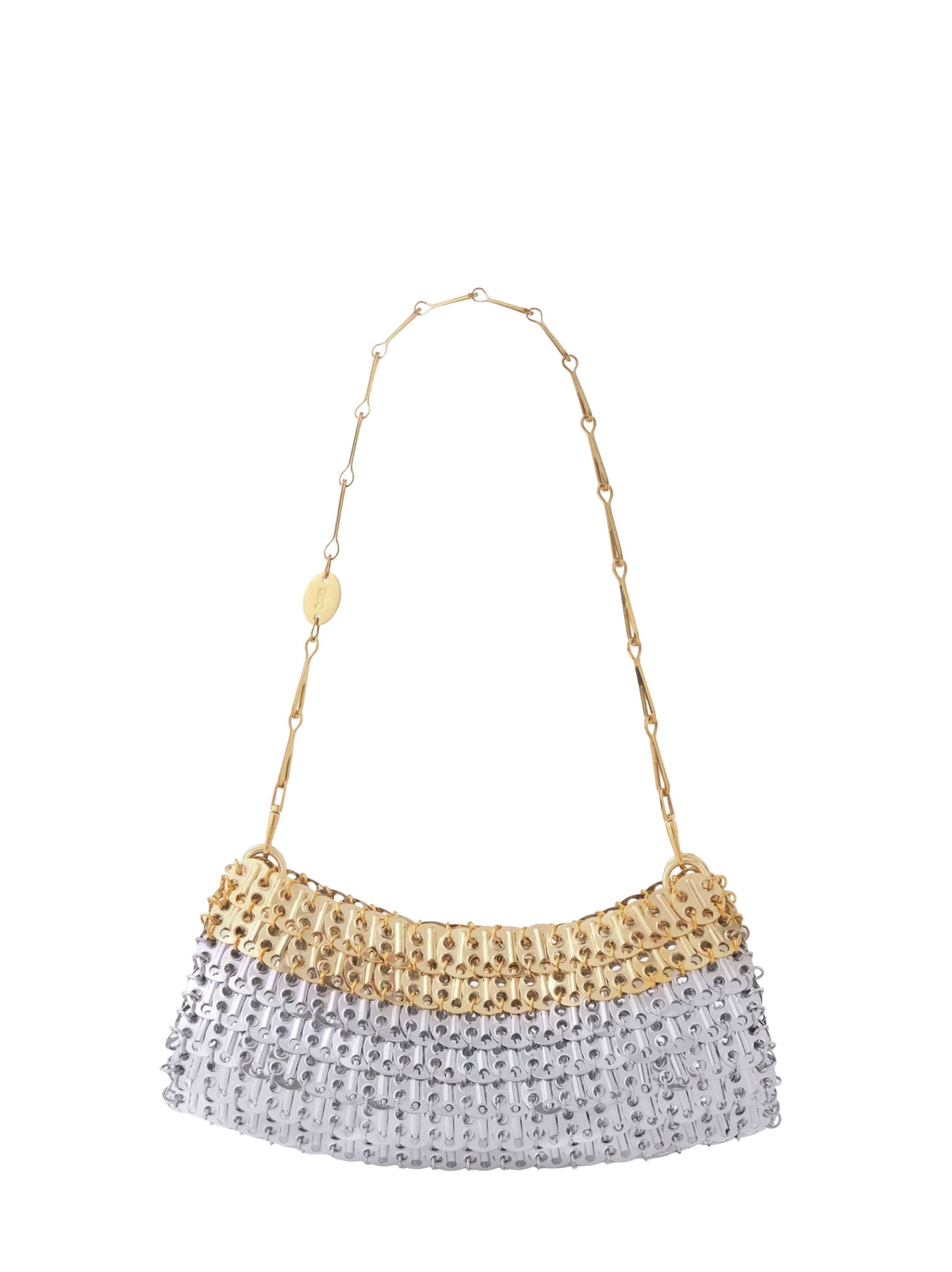 Clutch con tracolla 1969 Clutch Skyline argento e oro chiaro