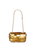 Gold Small Sparkle Baguette bag shoulder bag