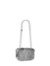 Borsa a spalla Small Sparkle Baguette bag argento