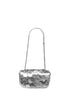 Borsa a spalla Small Sparkle Baguette bag argento