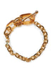 Gold brass and ochre plexiglass Oversized Link necklace