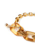 Gold brass and ochre plexiglass Oversized Link necklace