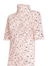 Pink all-over floral embroidery midi dress