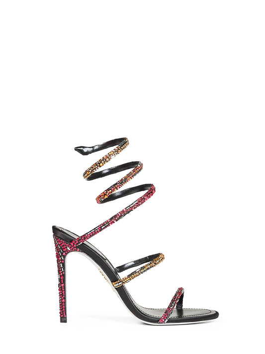 Sandali Cleo 105 neri con cristalli Swarovski