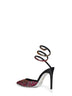 Slingback 105 in raso nero con cristalli Swarovski