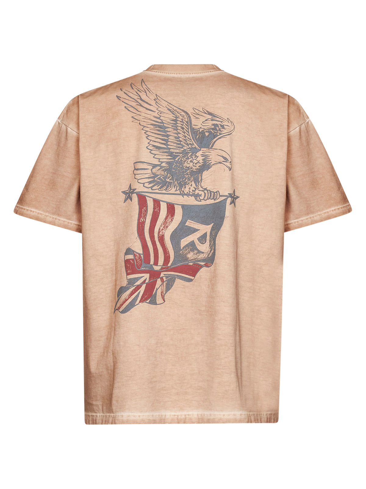 T-shirt Eagle in jersey di cotone sabbia