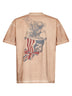 T-shirt Eagle in jersey di cotone sabbia