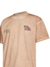 T-shirt Eagle in jersey di cotone sabbia