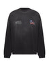 Black cotton jersey Eagle long-sleeved T-shirt