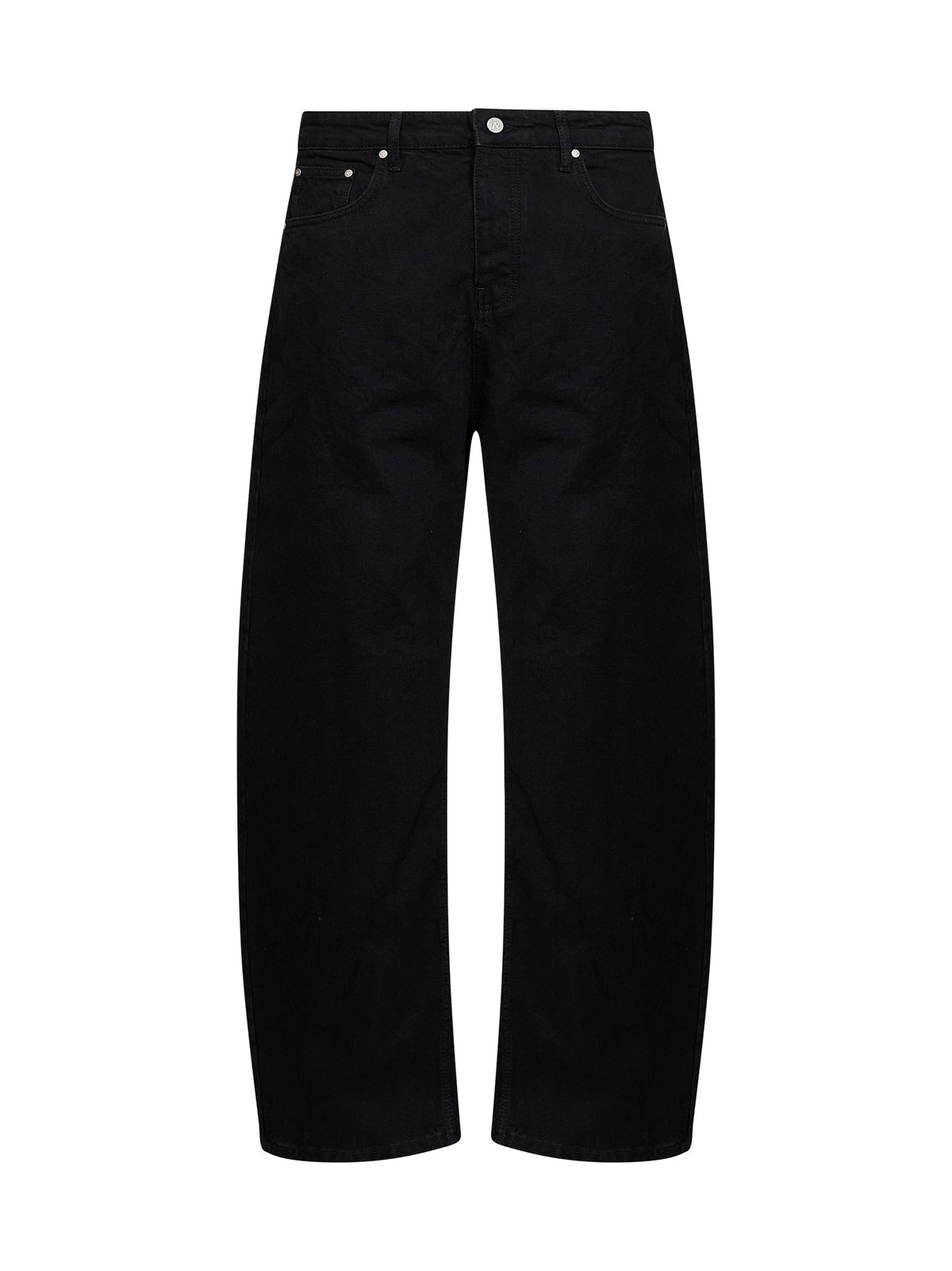 Jeans a gamba curva R5 in denim di cotone nero