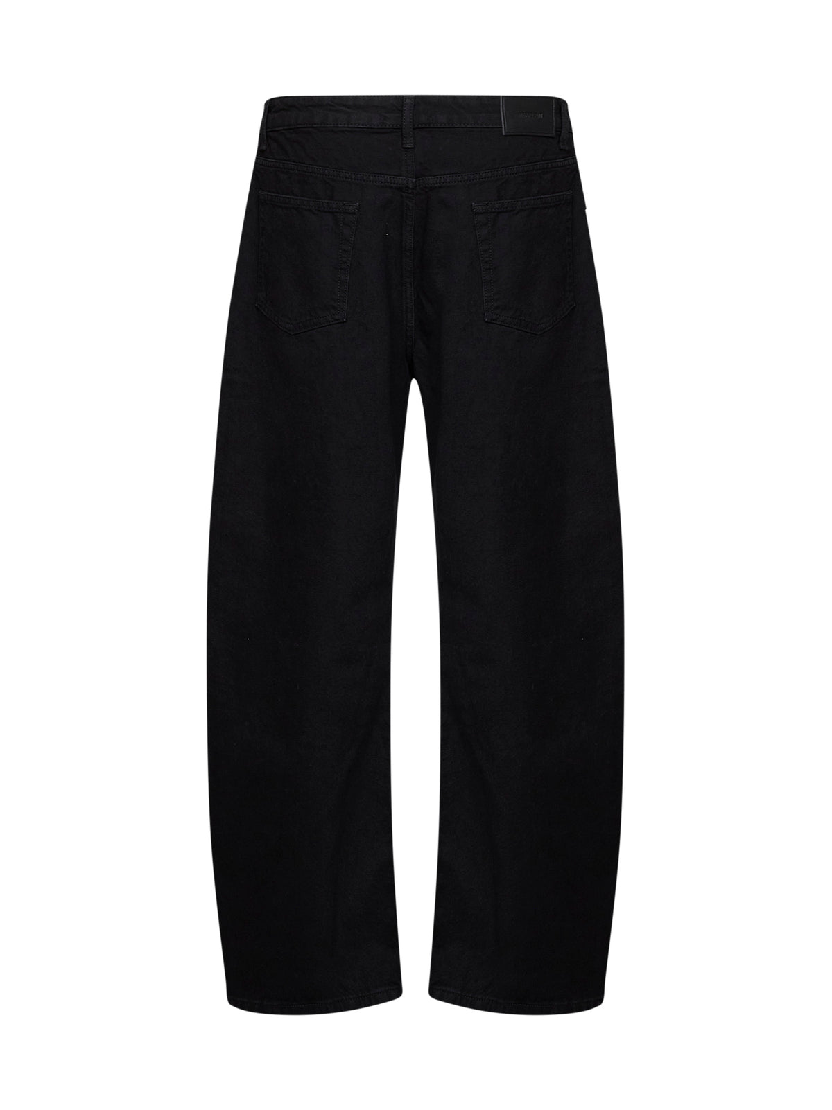 Jeans a gamba curva R5 in denim di cotone nero