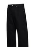 Jeans a gamba curva R5 in denim di cotone nero
