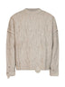 Maglione in misto lana distressed tortora