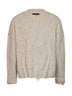 Maglione in misto lana distressed tortora