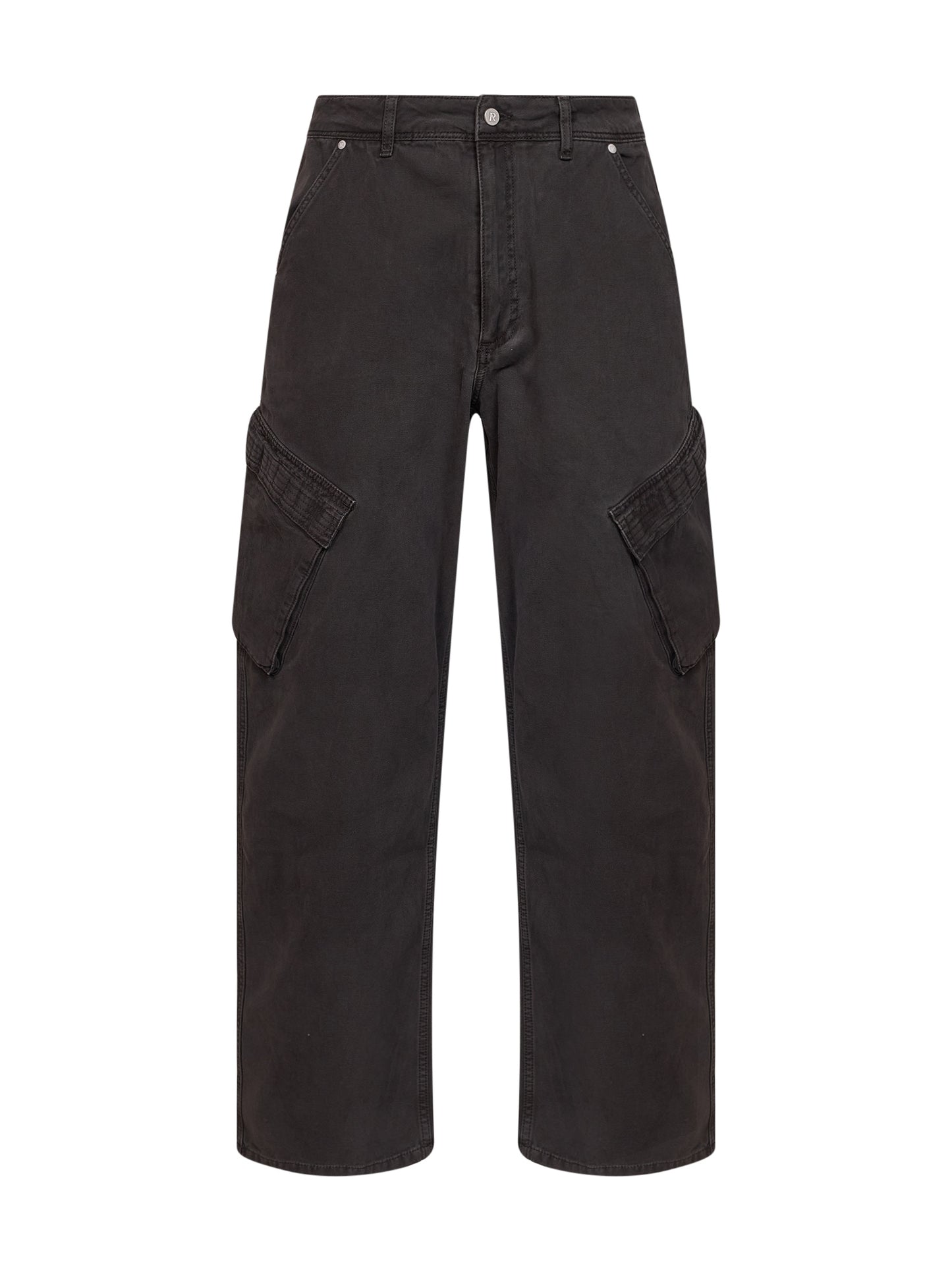 Pantaloni cargo in twill di cotone marrone