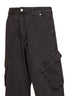 Pantaloni cargo in twill di cotone marrone