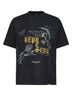 Washed black cotton Enemy printed T-shirt