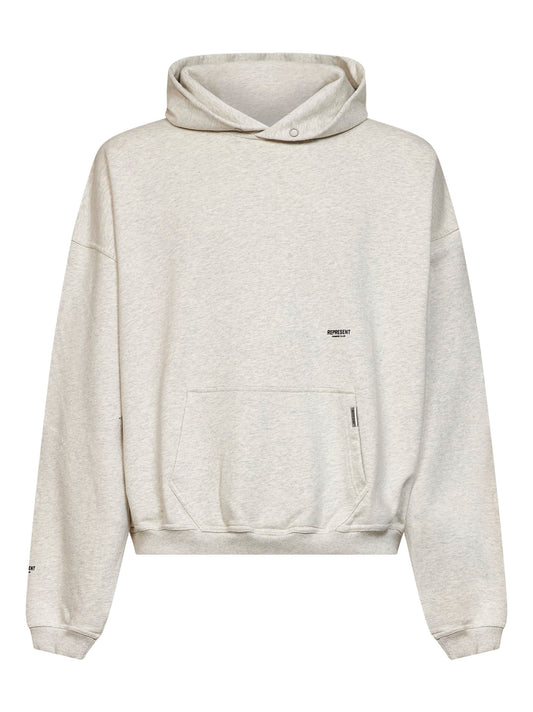 Cream cotton Micro Owners Club hoodie