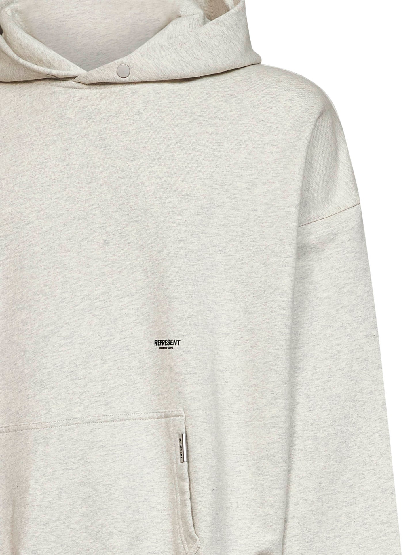 Cream cotton Micro Owners Club hoodie