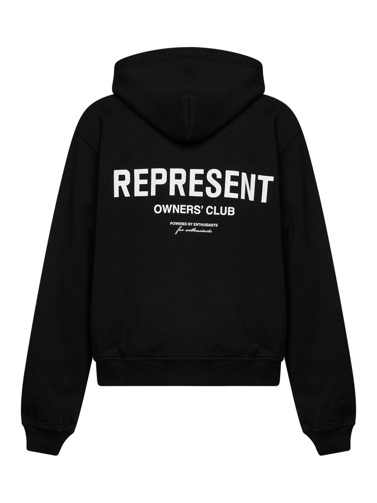Felpa con zip e cappuccio Represent Owners Club nera