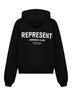 Felpa con zip e cappuccio Represent Owners Club nera
