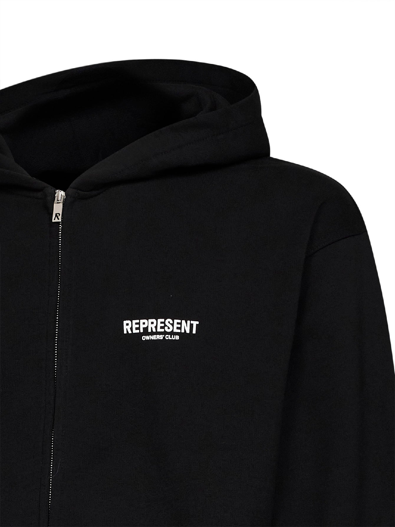 Felpa con zip e cappuccio Represent Owners Club nera