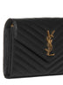 Pochette con catena cassandre classica in pelle grain de poudre
