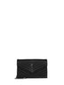 Clutch in pelle trapuntata con logo YSL