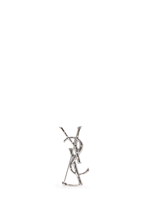 Oxidized silver metal Cassandre crocodile brooch