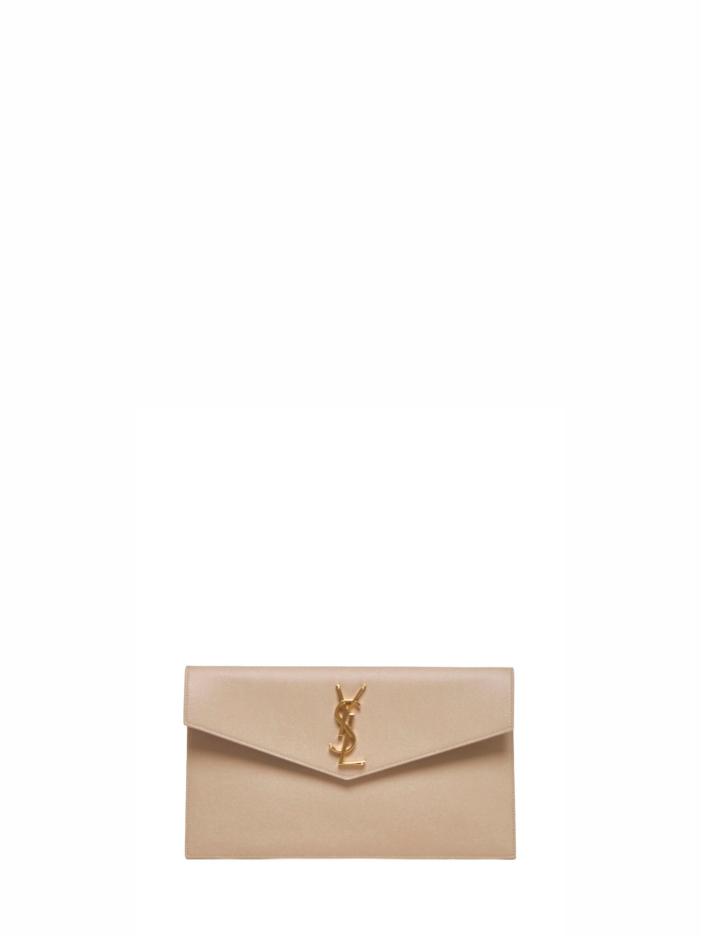 UPTOWN clutch in grain de poudre embossed leather