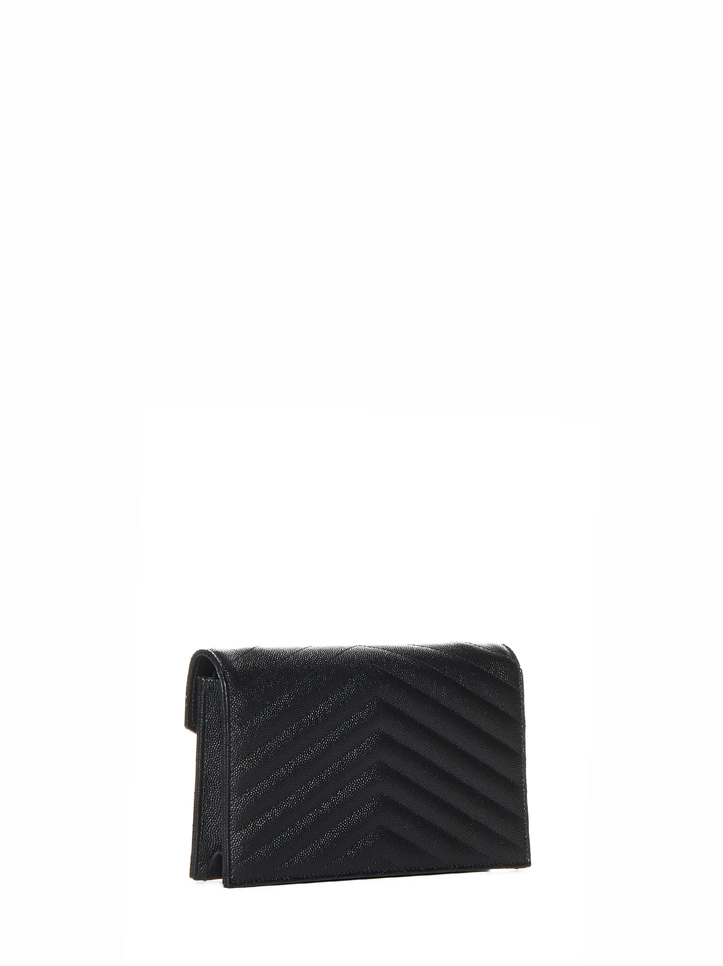 Pochette envelope con catena Cassandre Classica nera