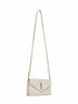 Pochette envelope con catena Cassandre Classica panna