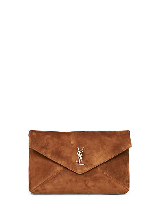 Caramel cognac Large Cassandre Envelope clutch