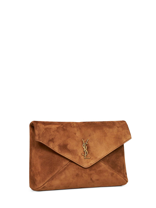Caramel cognac Large Cassandre Envelope clutch