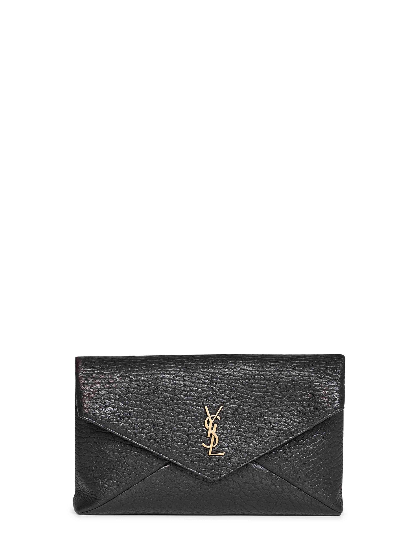 Clutch Envelope grande Cassandre in pelle di agnello<BR/>