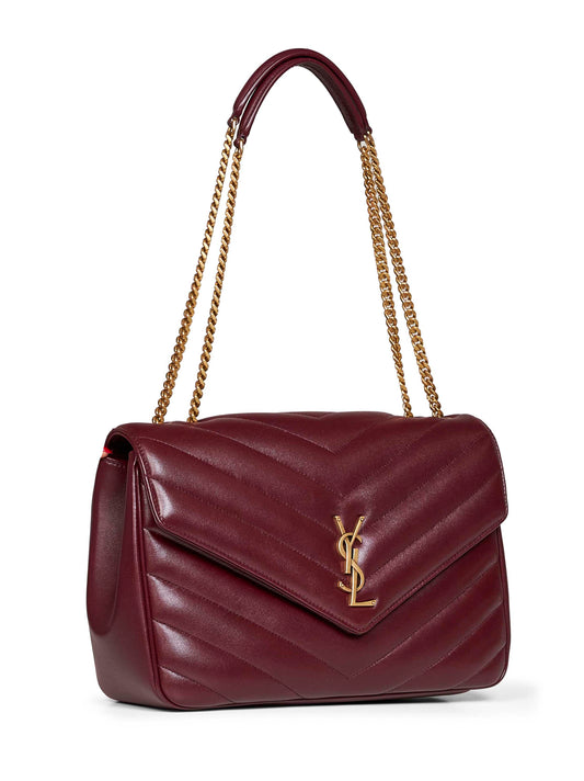 Rouge cabernet LouLou large shoulder bag