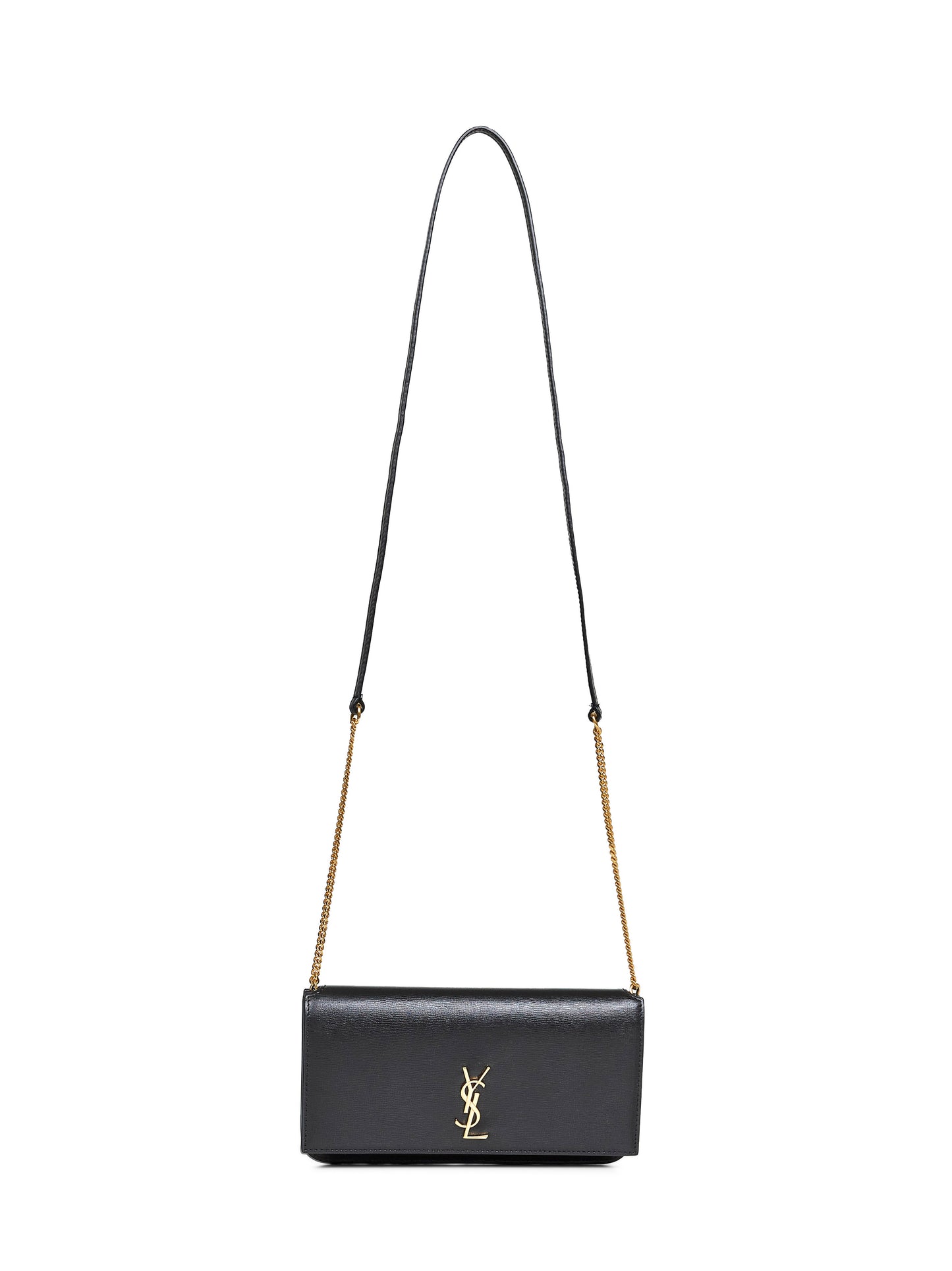 Black Cassandre phone holder with shoulder strap
