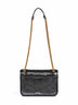 Black vintage leather Niki shoulder bag<BR/>