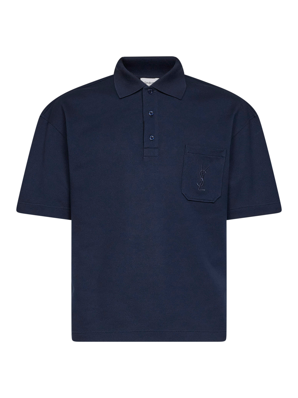 Blue cotton piqué Cassandre polo shirt