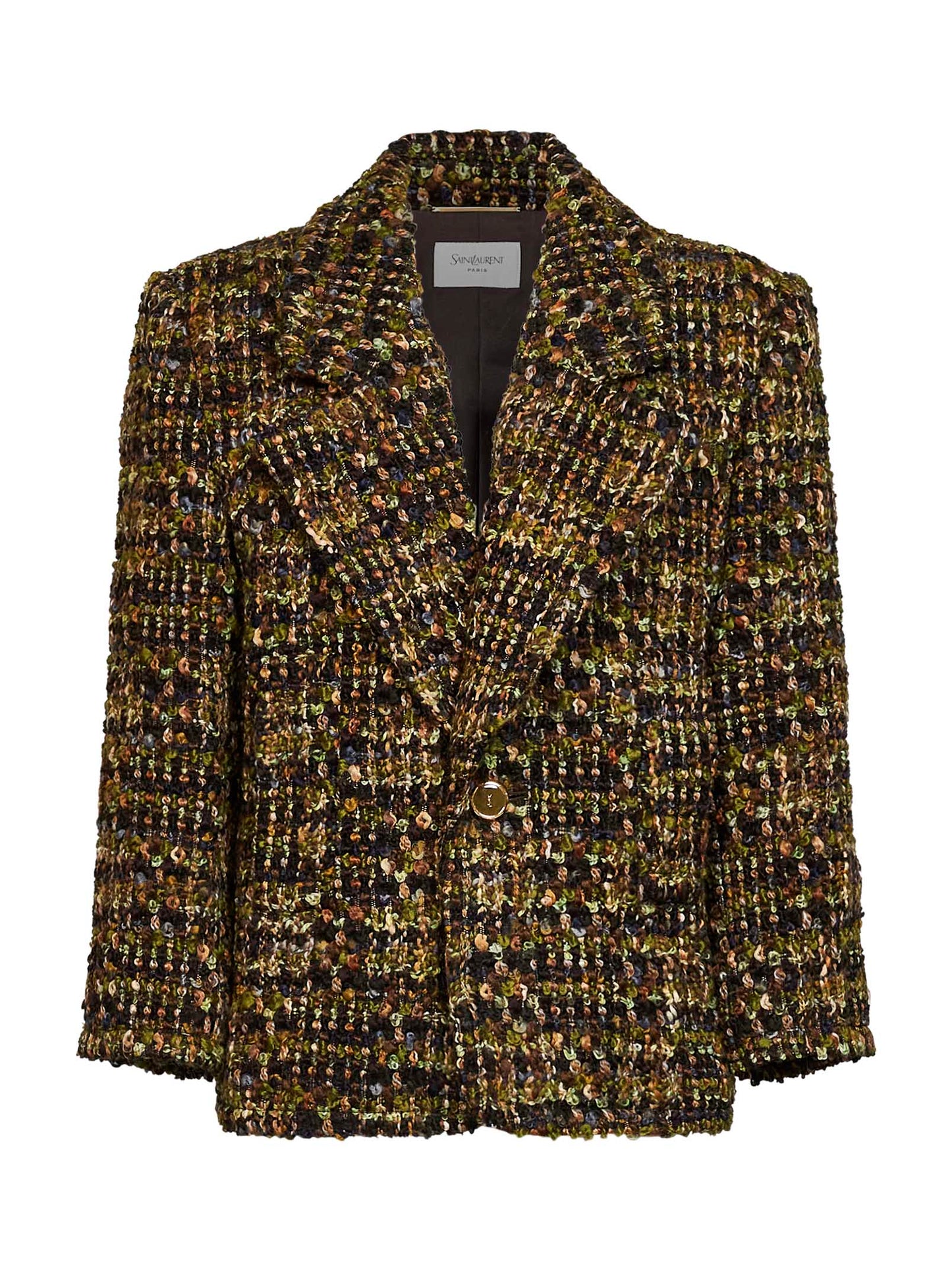 Khaki wool tweed jacket