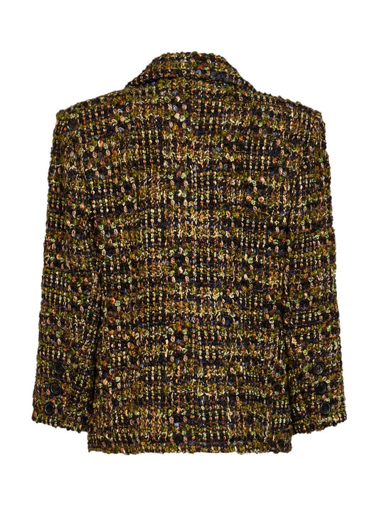 Giacca in tweed di lana kaki