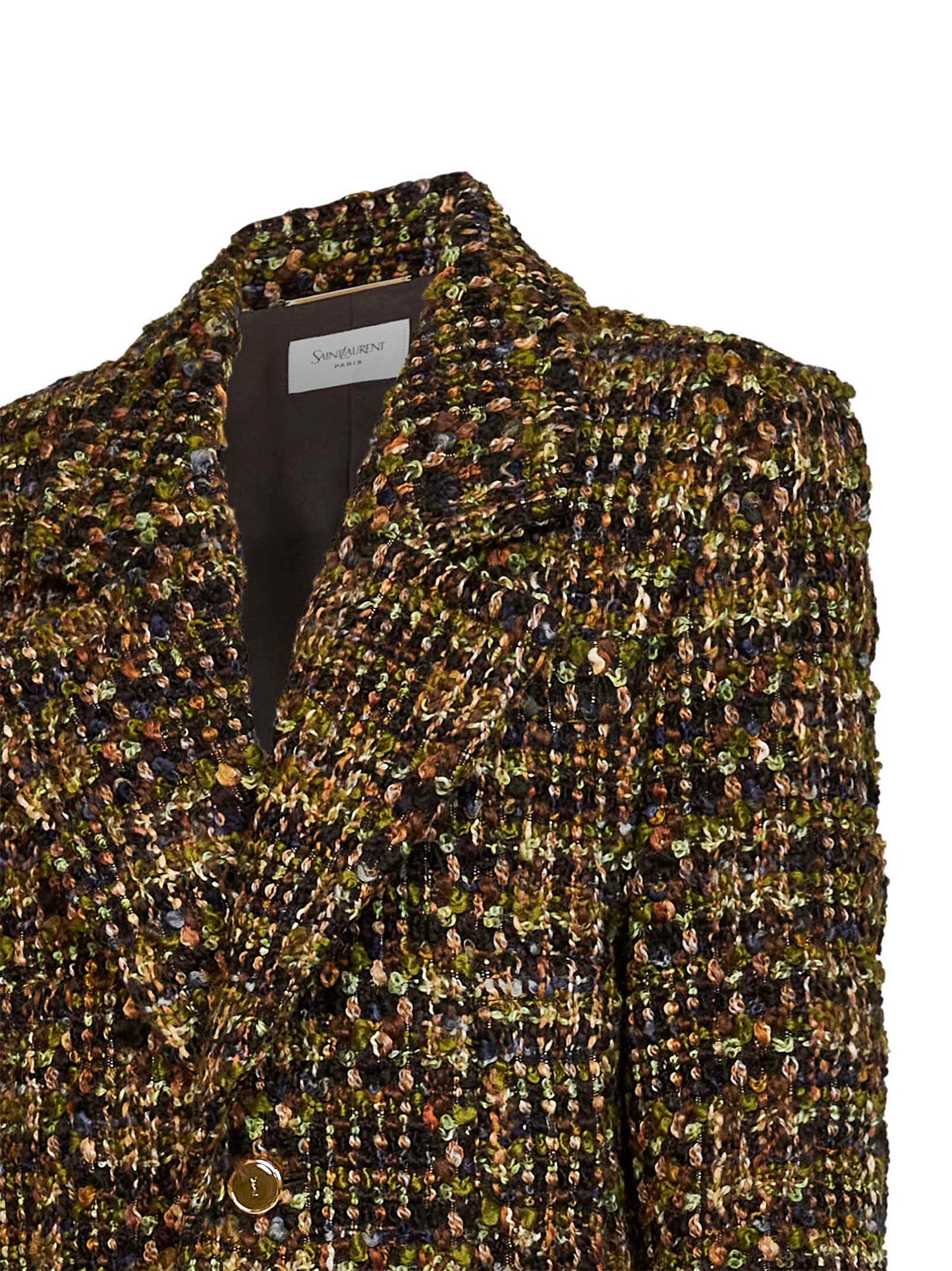Khaki wool tweed jacket