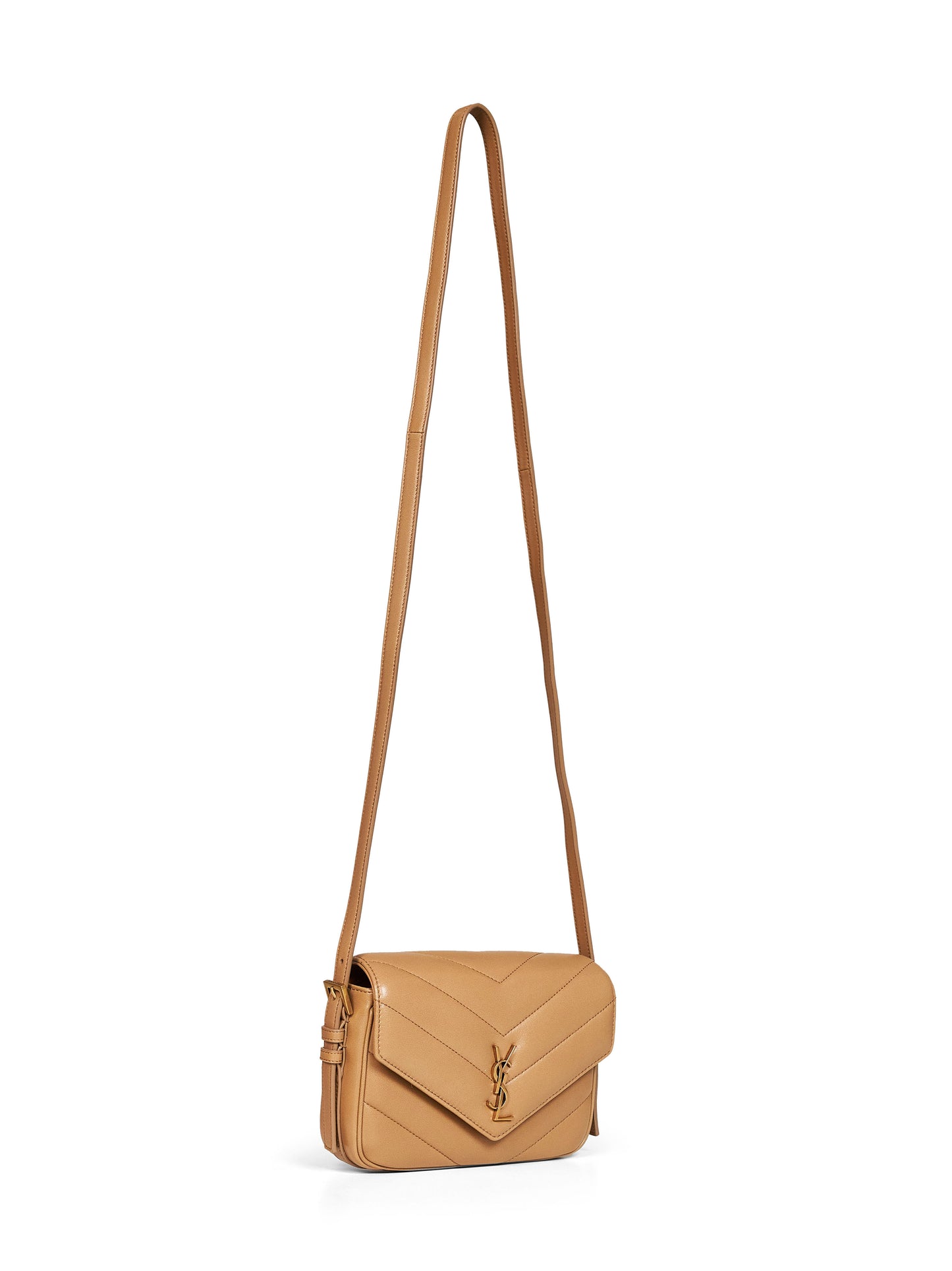 Borsa a tracolla LouLou Toy in cuoio naturale
