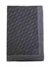 Sciarpa Cassandre in jacquard di cashmere e seta nero e grigio scuro