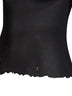 Black ribbed silk knit Cassandre top
