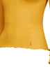 Yellow ribbed silk knit Cassandre top<BR/>