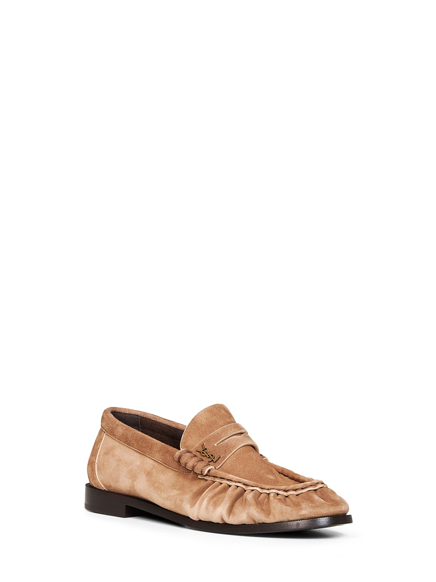 Beige Le Loafer suede loafers