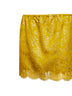 Minigonna barocca in jacquard e pizzo giallo