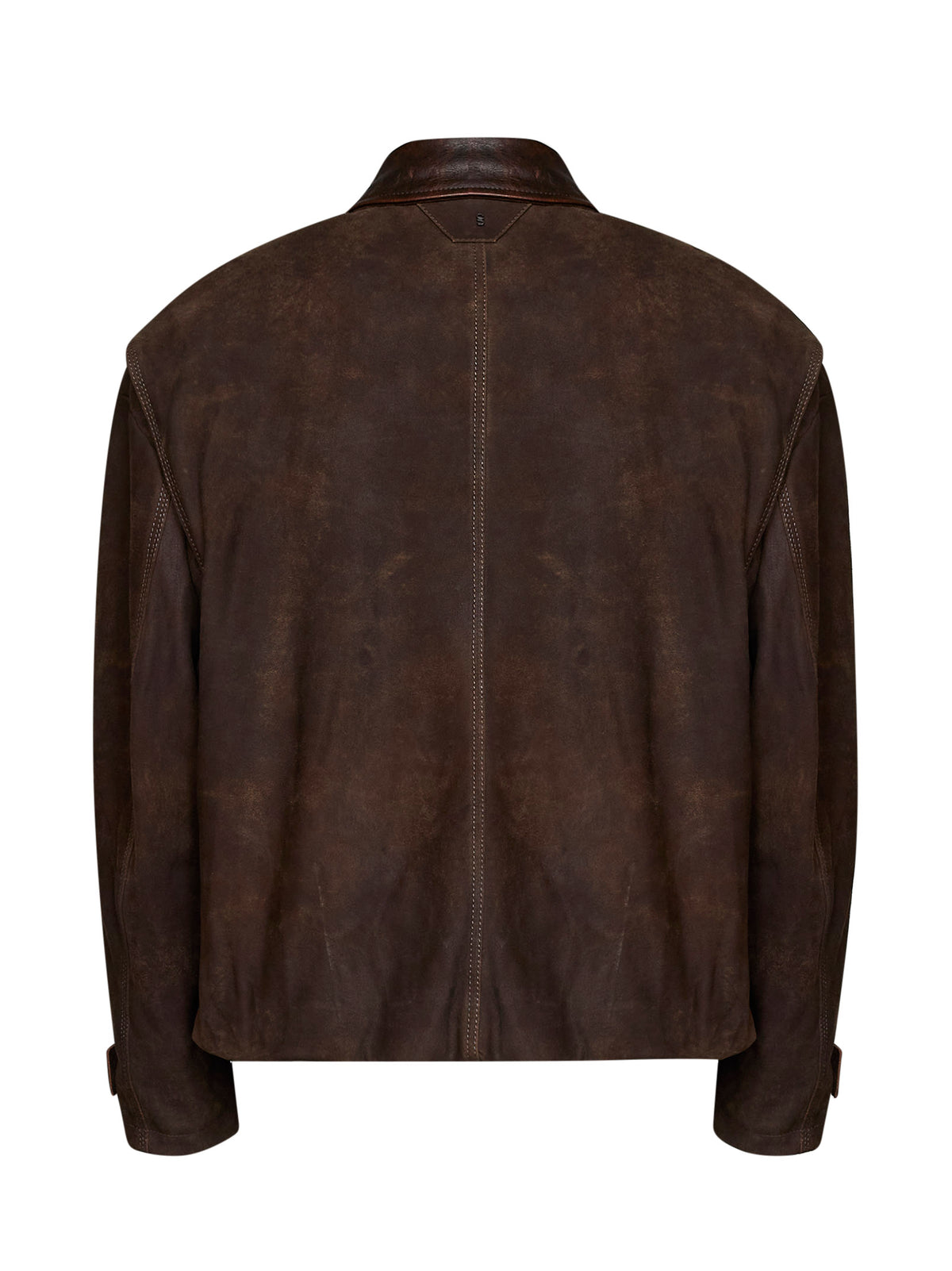 Brown vintage nappa leathe oversized jacket